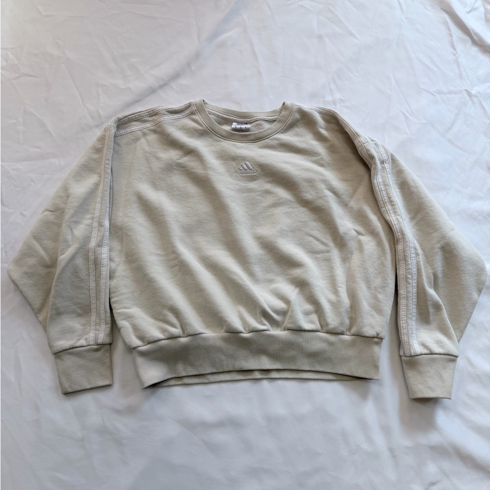 Adidas Off-White Crewneck Sweatshirt